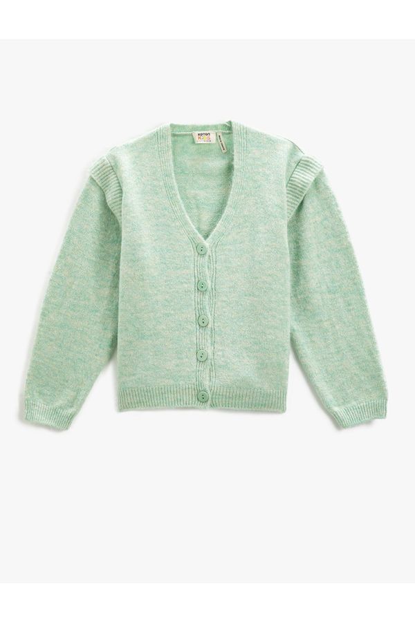 New Look HIGH NECK BUTTON UP - Maglione - pale grey/grigio chiaro